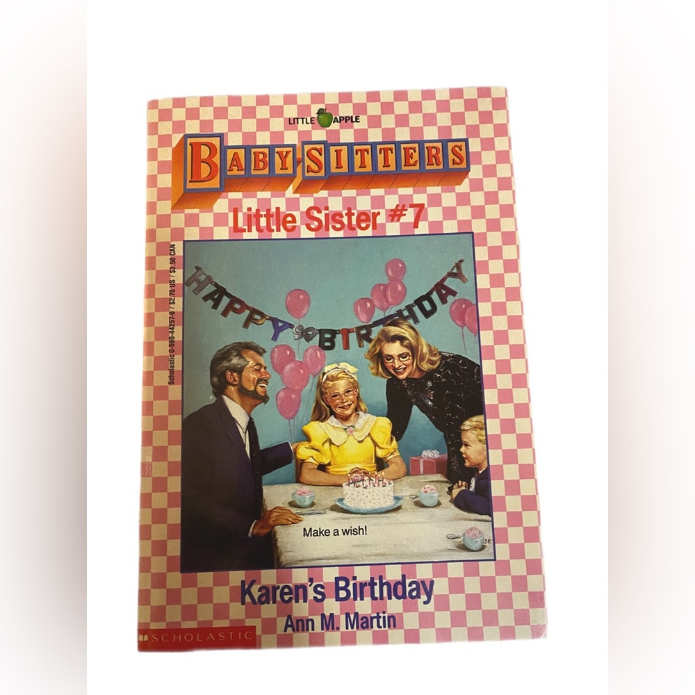 Babysitters Club books #7 Karen Birthday Author Ann M Martin vintage book good
